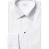 Eton Slim-Fit Pique Long-Sleeve Cotton Dress Shirt For Men White