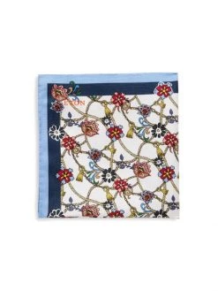 Eton Rope-Print Silk Pocket Square For Men