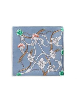 Eton Chandelier-Print Silk Pocket Square For Men