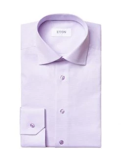 Eton Slim-Fit Textured Long-Sleeve Dress Shirt For Men