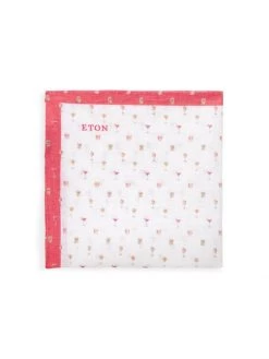 Eton Cocktail-Print Silk Pocket Square For Men