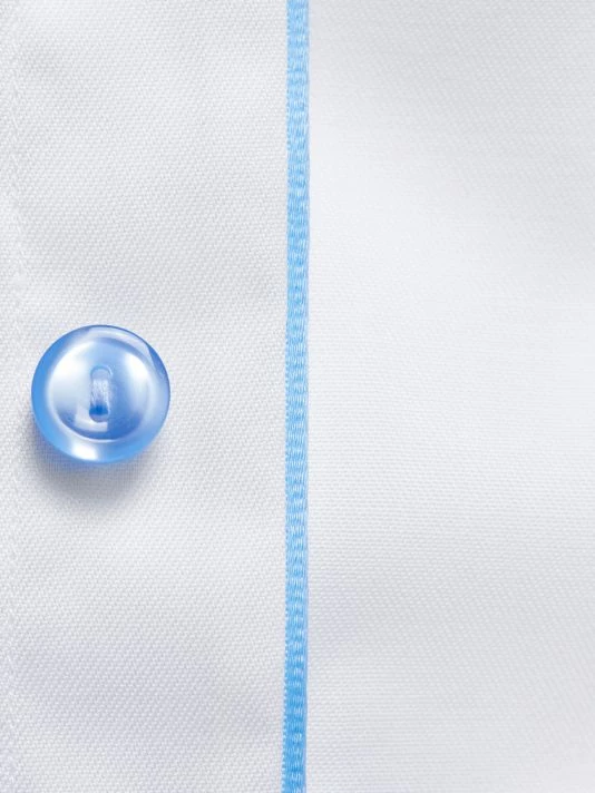Eton Contemporary-Fit Twill Dress Shirt With Blue Details For Men - Image 4