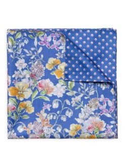 Eton Floral & Dot Silk Pocket Square For Men