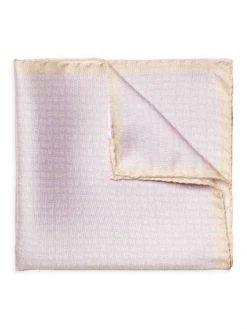 Eton Geometric Print Silk Pocket Square For Men