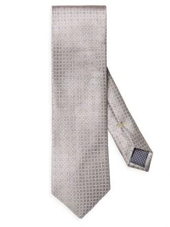 Eton Micro Floral Print Silk Tie For Men