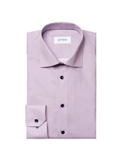 Eton Slim-Fit Geometric Micro-Print Dress Shirt For Men