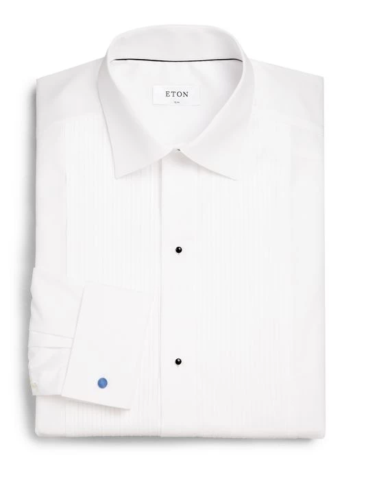 Eton Pleated-Bib Slim-Fit Long-Sleeve Dress Shirt For Men - Image 2