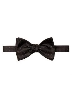 Eton Pin Dot Silk Wedding Bowtie For Men