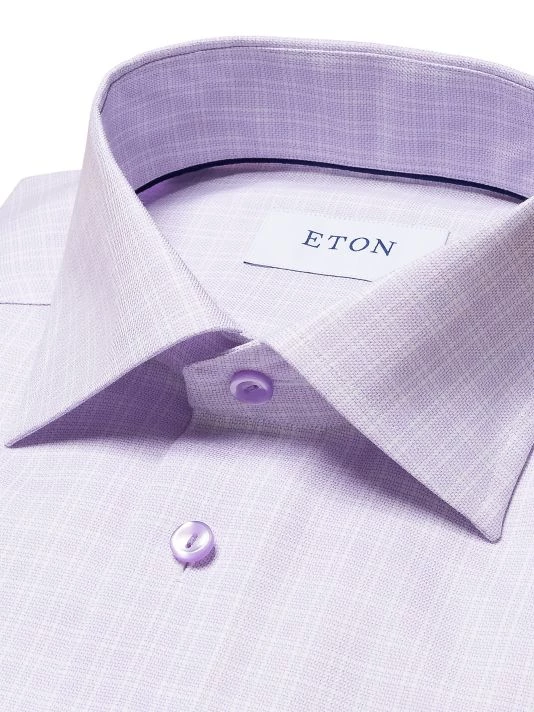 Eton Slim-Fit Check Dress Shirt For Men - Image 3