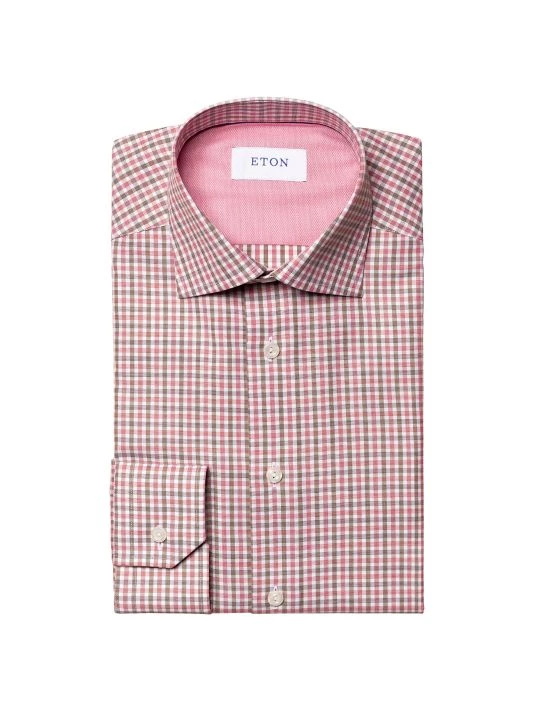 Eton Contemporary-Fit Mini-Check Dress Shirt For Men