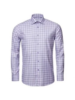 Eton Contemporary Fit Plaid Stretch Shirt For Men
