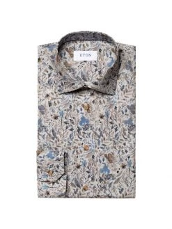 Eton Slim-Fit Botanical Print Shirt For Men