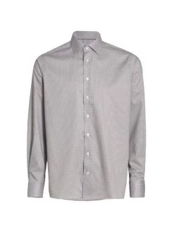 Eton Contemporary-Fit Micro-Print Dress Shirt For Men