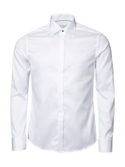 Eton Slim-Fit Fly Front Twill Tuxedo Shirt For Men
