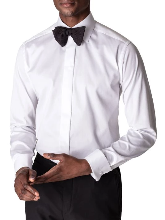 Eton Slim-Fit Fly Front Twill Tuxedo Shirt For Men - Image 2
