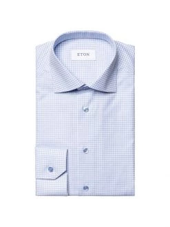 Eton Slim-Fit Check Print Shirt For Men
