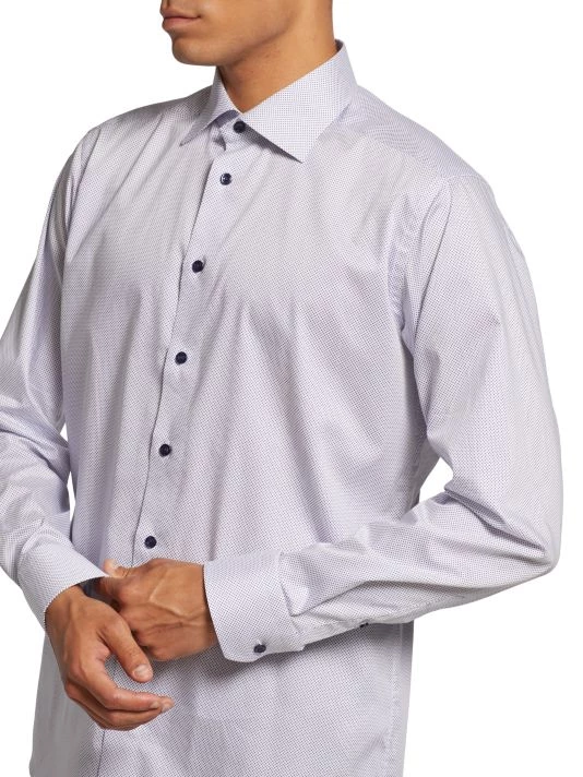 Eton Slim Fit Polka Dot Print Shirt For Men - Image 6