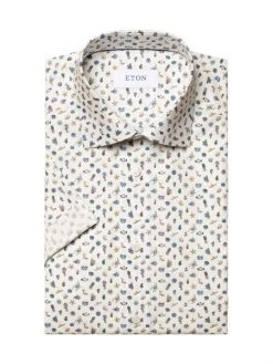 Eton Slim-Fit Sea Print Shirt For Men
