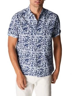 Eton Seersucker Resort Shirt For Men