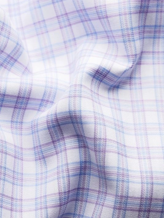 Eton Slim-Fit Plaid Stretch Shirt For Men - Image 4