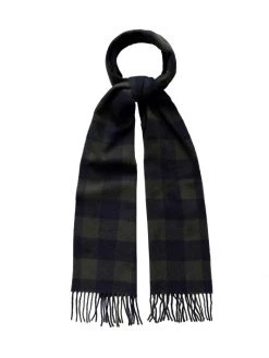 Eton Checked Wool Scarf For Men