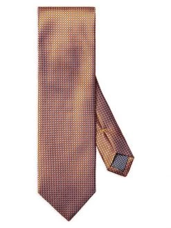 Eton Gradient Geometric Silk Tie For Men