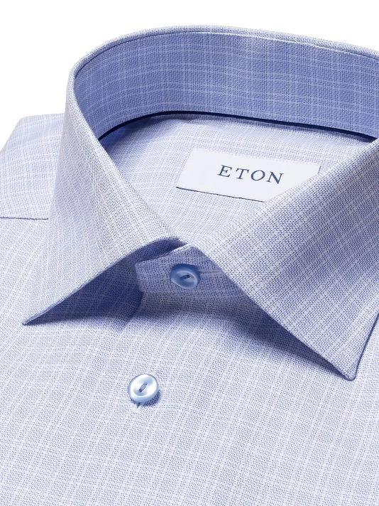 Eton Contemporary-Fit Check Dress Shirt For Men - Image 3