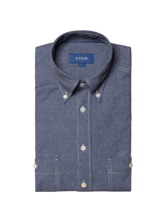 Eton Slim-Fit Button-Down Cotton Shirt For Men