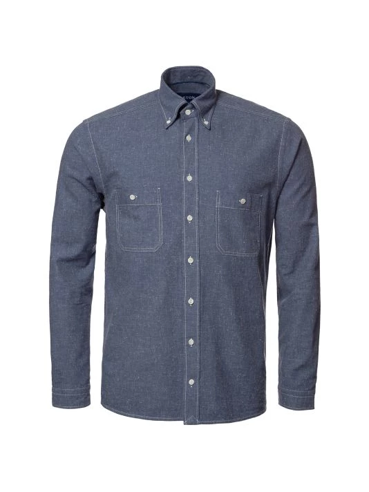 Eton Slim-Fit Button-Down Cotton Shirt For Men - Image 2