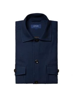 Eton Slim-Fit Double-Faced Cotton Overshirt For Men