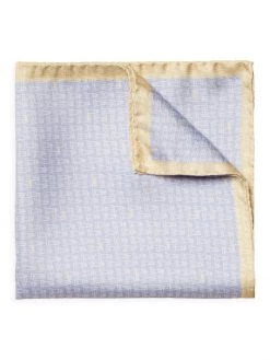 Eton Geometric Print Pocket Square For Men