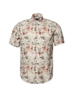 Eton Slim-Fit Poplin Linen Resort Shirt For Men