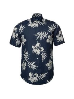 Eton Slim-Fit Printed Linen Resort Shirt For Men