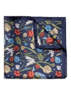 Eton Floral Print Pocket Sqaure For Men