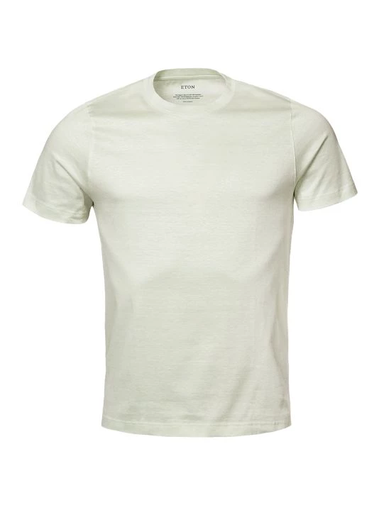 Eton Cotton-Linen Crewneck T-Shirt For Men