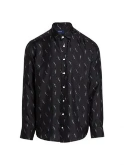 Eton Slim-Fit Printed Silk Shirt For Men