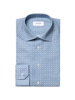 Eton Contemporary-Fit Medallion Dress Shirt For Men