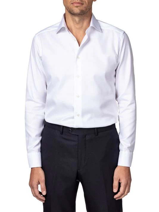 Eton Contemporary-Fit Diagonal Jacquard Dress Shirt For Men - Image 2