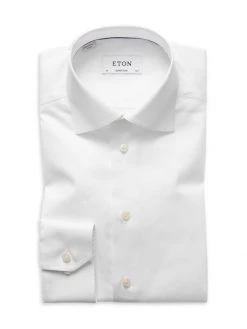 Eton Super Slim-Fit Twill Dress Shirt For Men
