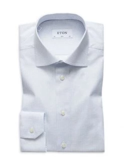 Eton Slim-Fit Micro Floral-Print Dress Shirt For Men
