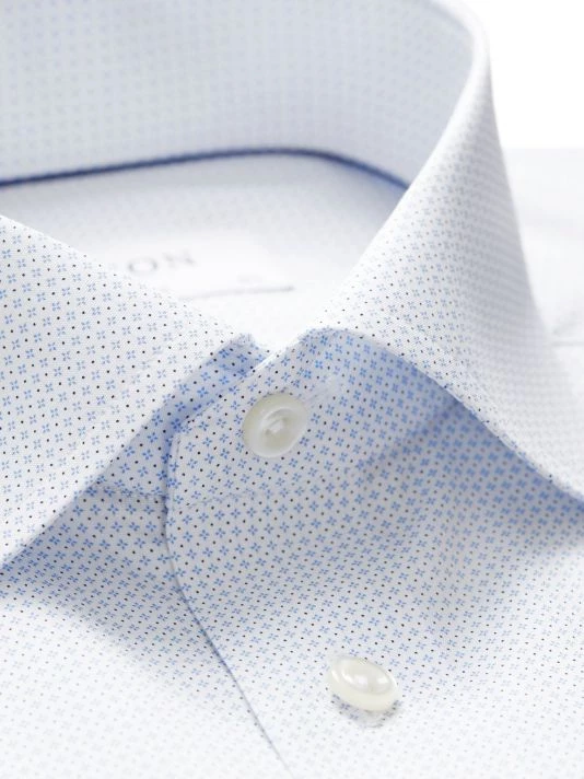 Eton Slim-Fit Micro Floral-Print Dress Shirt For Men - Image 2