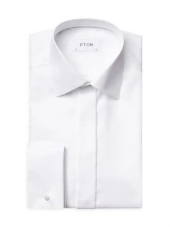 Eton Slim-Fit Diamond Weave Formal Dress Shirt For Men