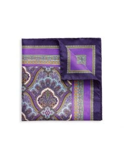 Eton Paisley Silk Pocket Square For Men