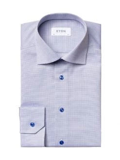 Eton Slim-Fit Textured Solid Dress Shirt For Men