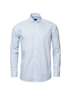 Eton Contemporary-Fit Gingham Check Soft Casual Shirt For Men