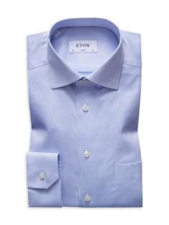 Eton Classic-Fit Twill Dress Shirt For Men