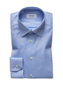 Eton Contemporary-Fit Micro Pattern Dress Shirt For Men