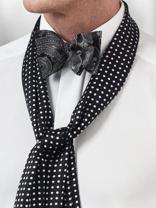 Eton Polka Dot Silk Scarf For Men - Image 3