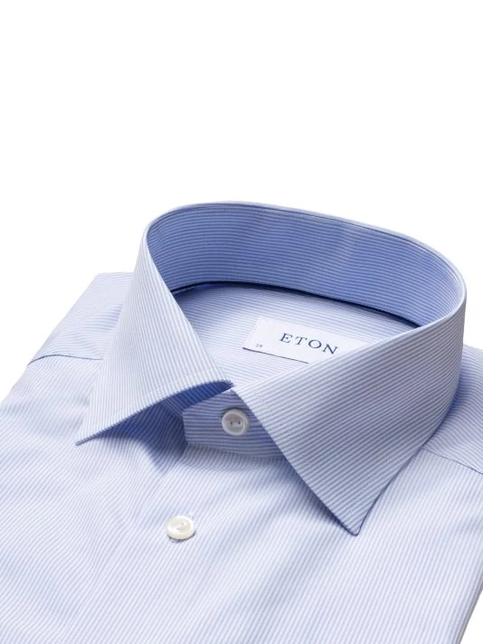 Eton Slim-Fit Fine Striped Dress Shirt For Men - Image 2