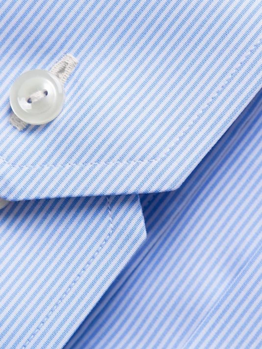 Eton Slim-Fit Fine Striped Dress Shirt For Men - Image 3